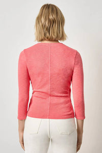 Lilla P - Ribbed 3/4 Sleeve Surplice