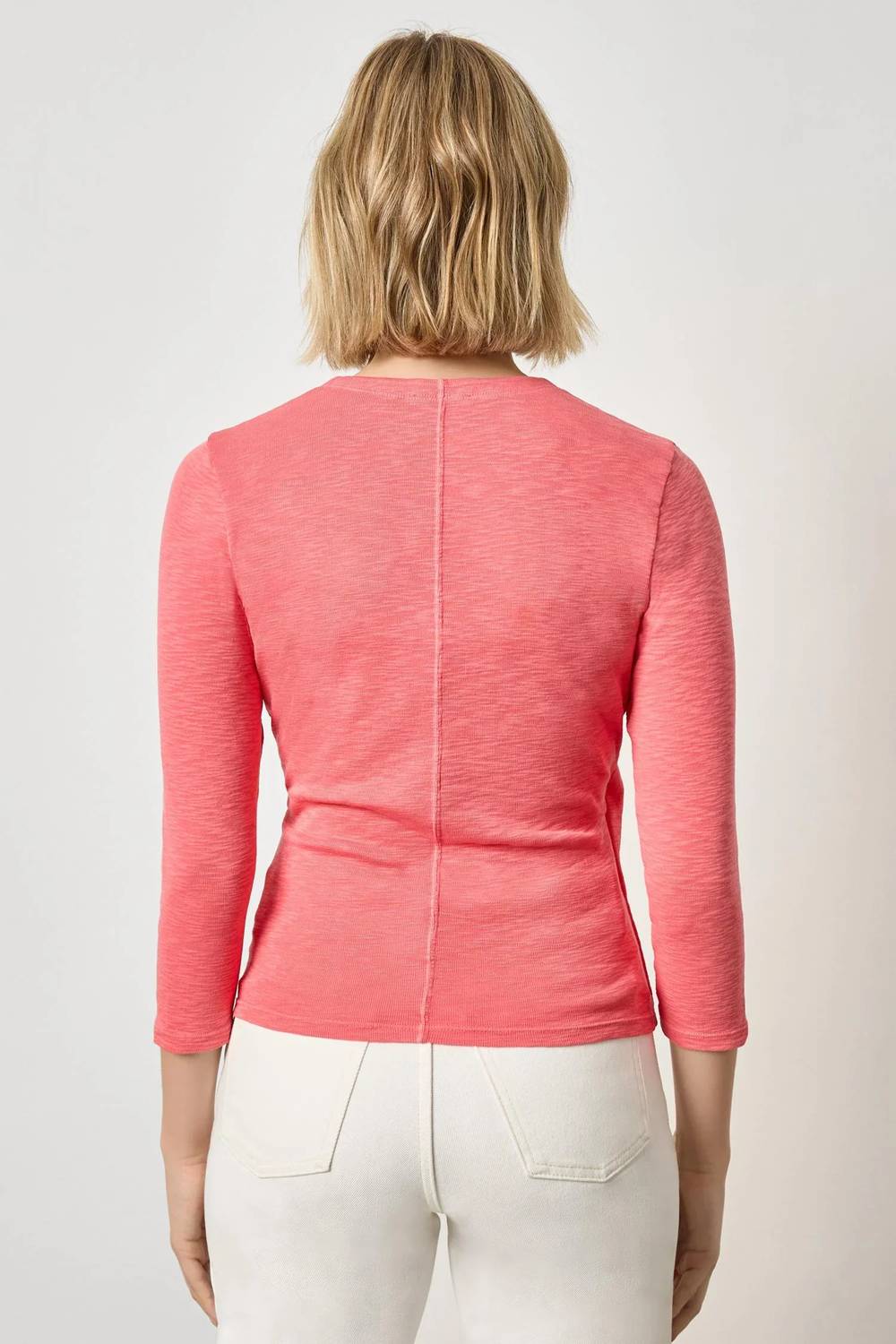 Lilla P - Ribbed 3/4 Sleeve Surplice