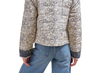 &merci Bandana Print Quilted Jacket in cream - women's jacket - alternate view