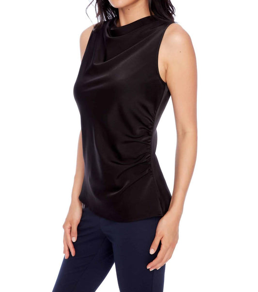 I Love Tyler Madison - Veronica Belize Satin Sleeveless Top