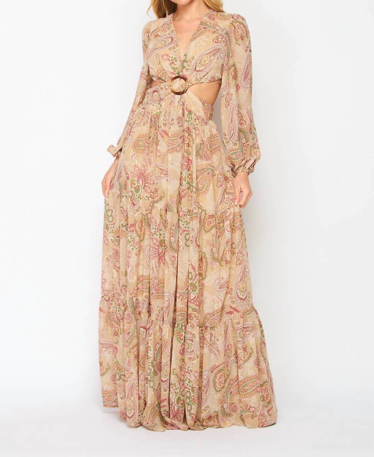 Big Hit Fashion - Earth Angel Paisley Maxi Dress