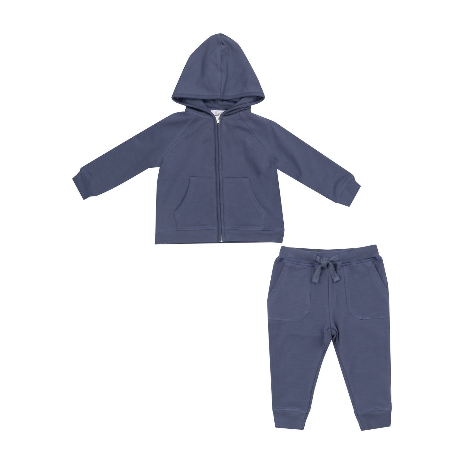 ANGEL DEAR Boy's Footballs French Terry Hoodie And Jogger Set in inky blue - item