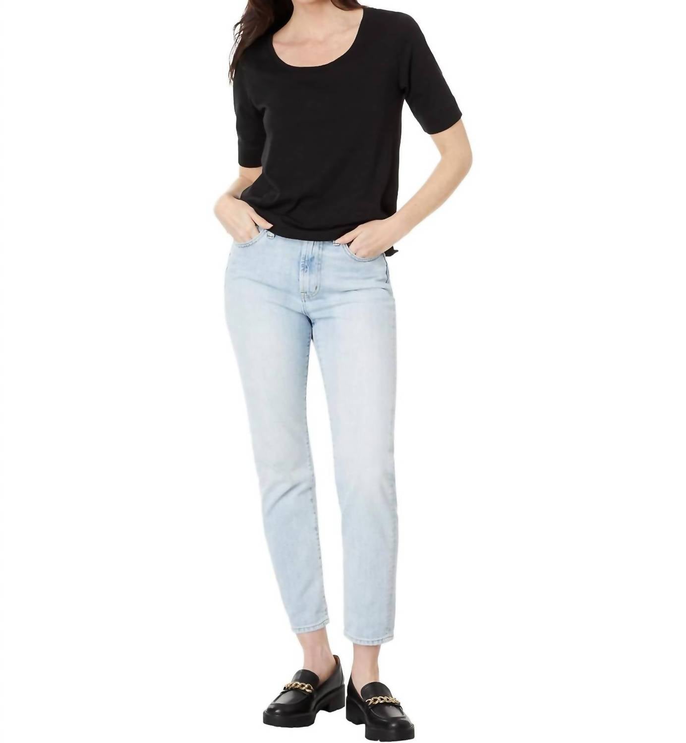 Lilla P - Women's Elbow Sleeve Ballet Neck Top