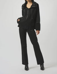 Joseph Ribkoff - Sweater Knit Coat With Fur Trim