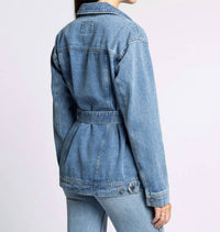 Thread & Supply Nevada Jacket in medium wash denim - women's jacket - alternate view