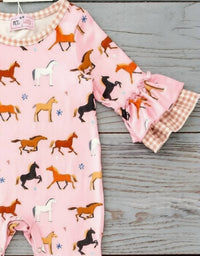 Pete + Lucy - Girls I Love Horses Romper