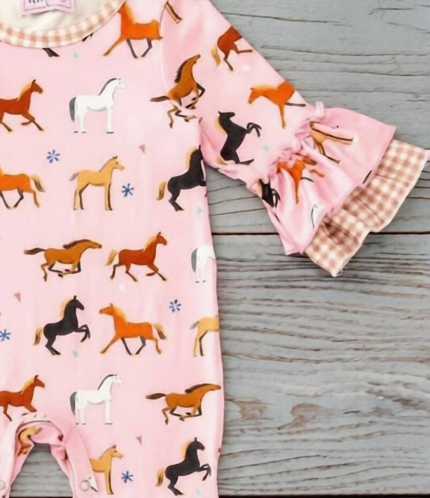 Pete + Lucy - Girls I Love Horses Romper