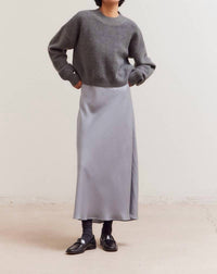 Grade & Gather - Cropped Knit Crewneck Top