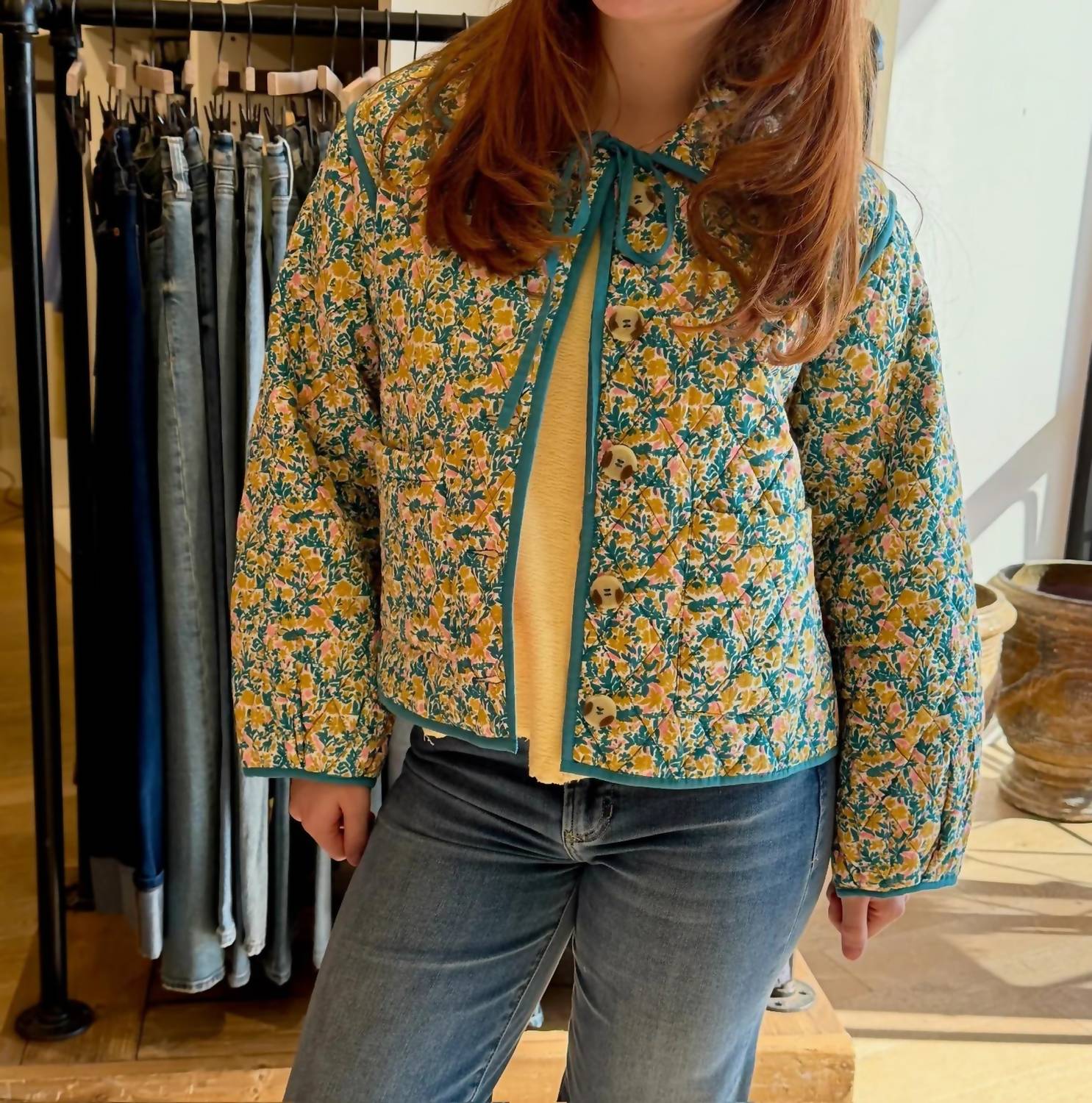 Sunshine Tienda - Reversible Floral Stevie Quilted Jacket
