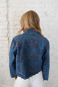 Mystree - Scallop Hem Eyelet Jacket