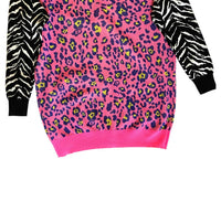 Replica Los Angeles - Leopard & Zebra Mix Oversized Cardigan
