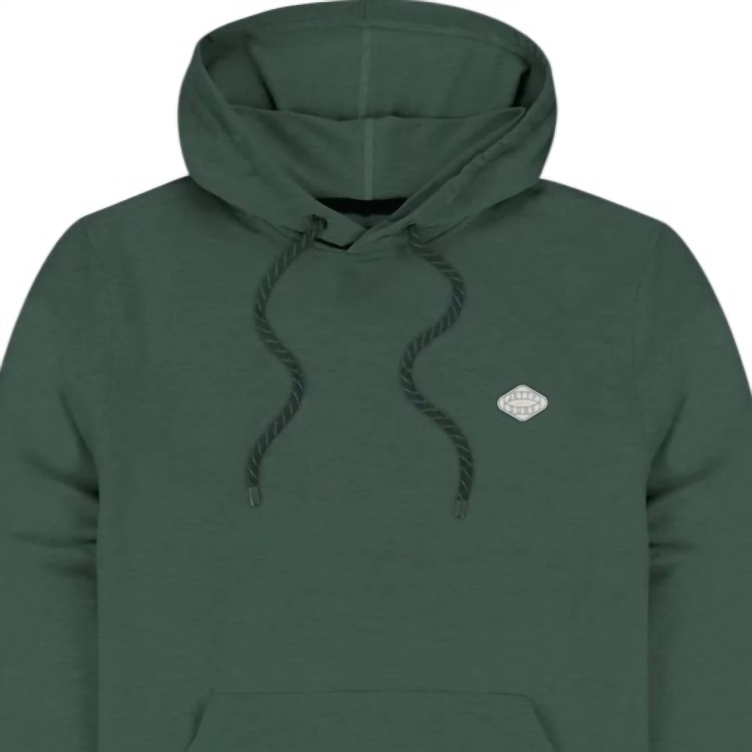 Jetty Men's Navigator Hoodie in green - women's top - detail view