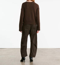 NILI LOTAN Anisa Cashmere Sweater in redwood melange - women's sweater - alternate view
