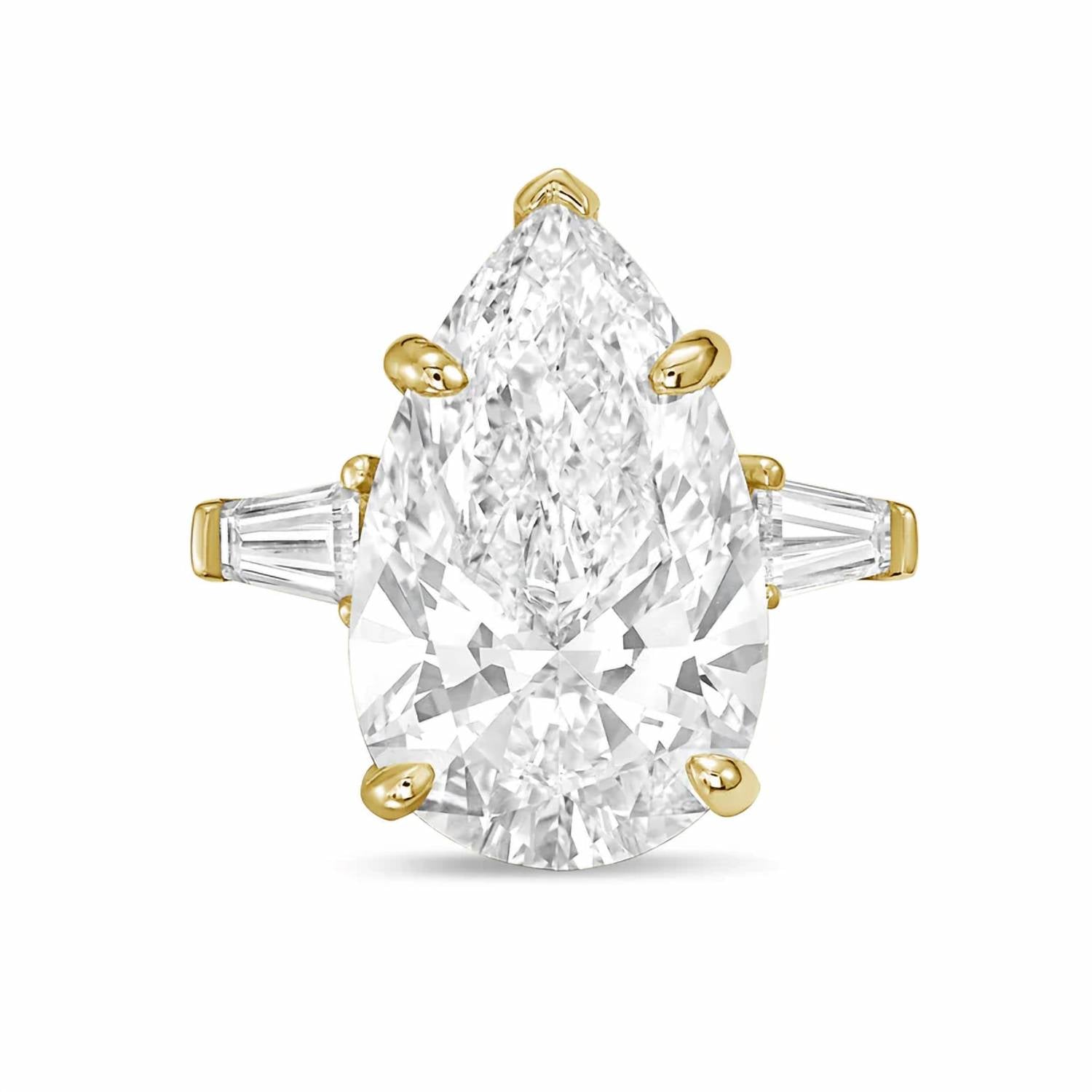 Diana M Jewels - Women's Pear Lab-grown Diamond Ring (12.00 Ct) - Luxe