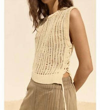 Deluc - Lipari Cinched Open Stitch Sweater Vest
