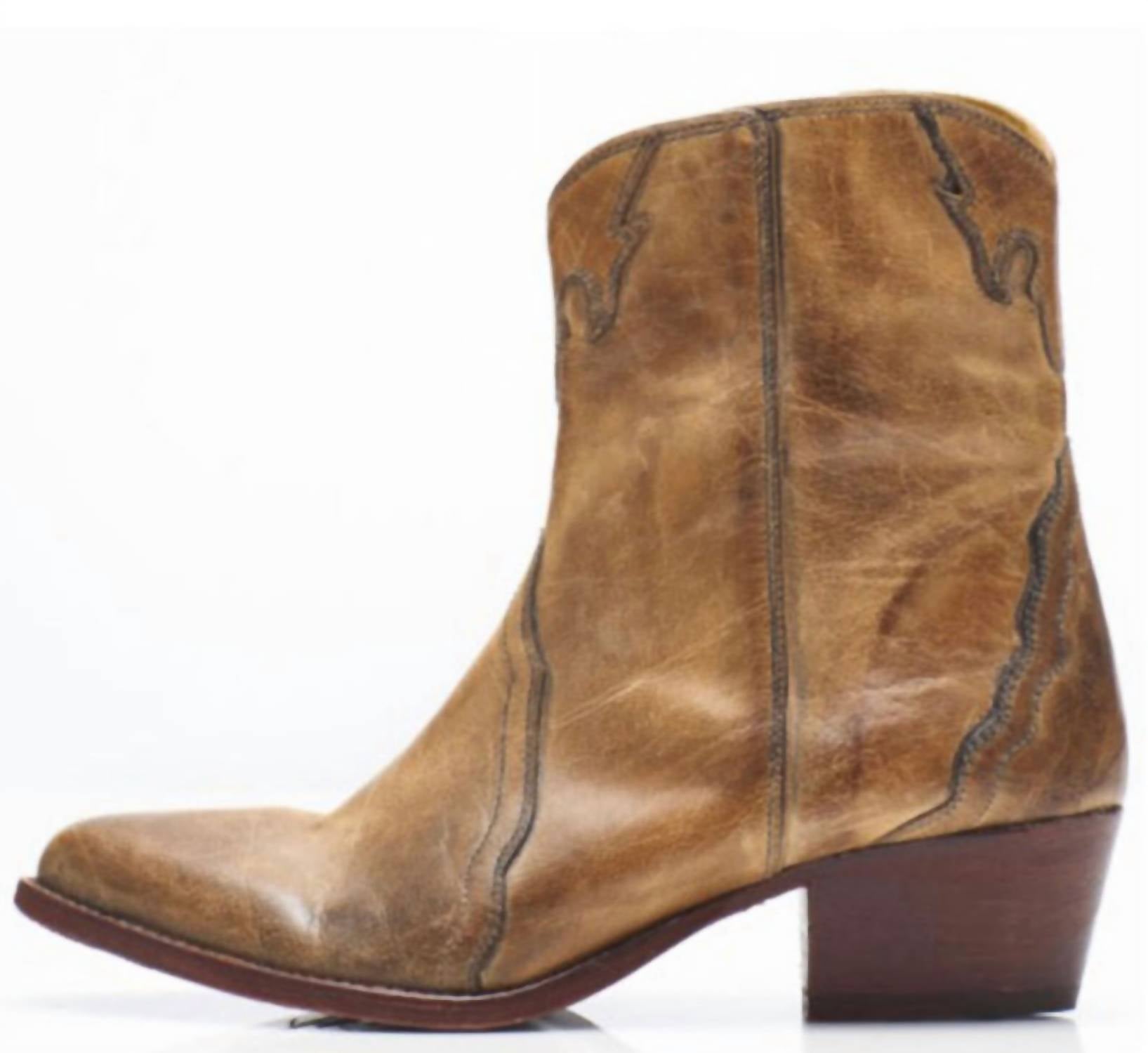 Free People Women's New Frontier Western Boot in distressed tan - women's shoe