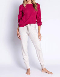 Pj Salvage - Pretty In Pointelle Long Sleeve Lounge Sweater Top