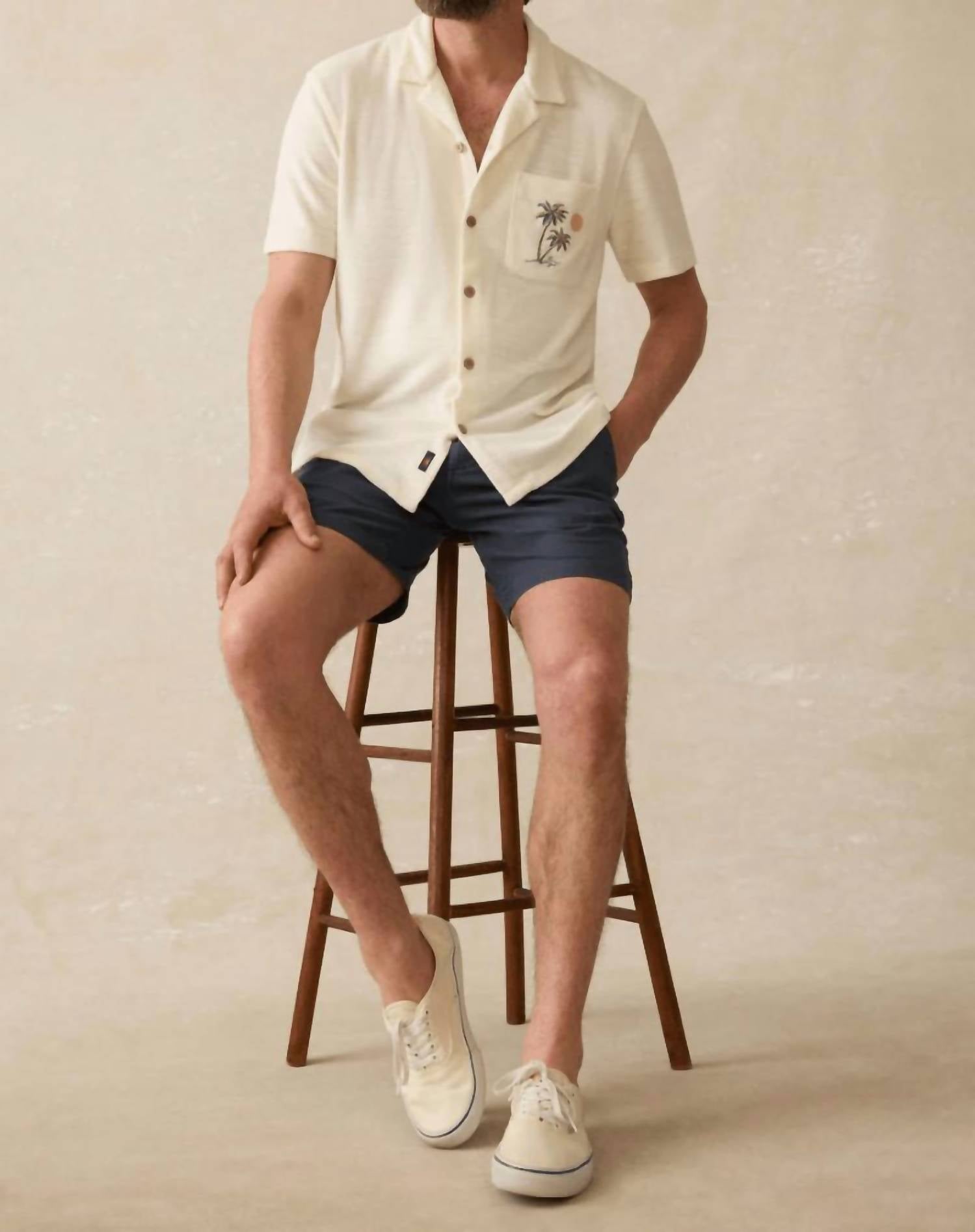 Faherty - Short-sleeve Cabana Towel Terry Shirt