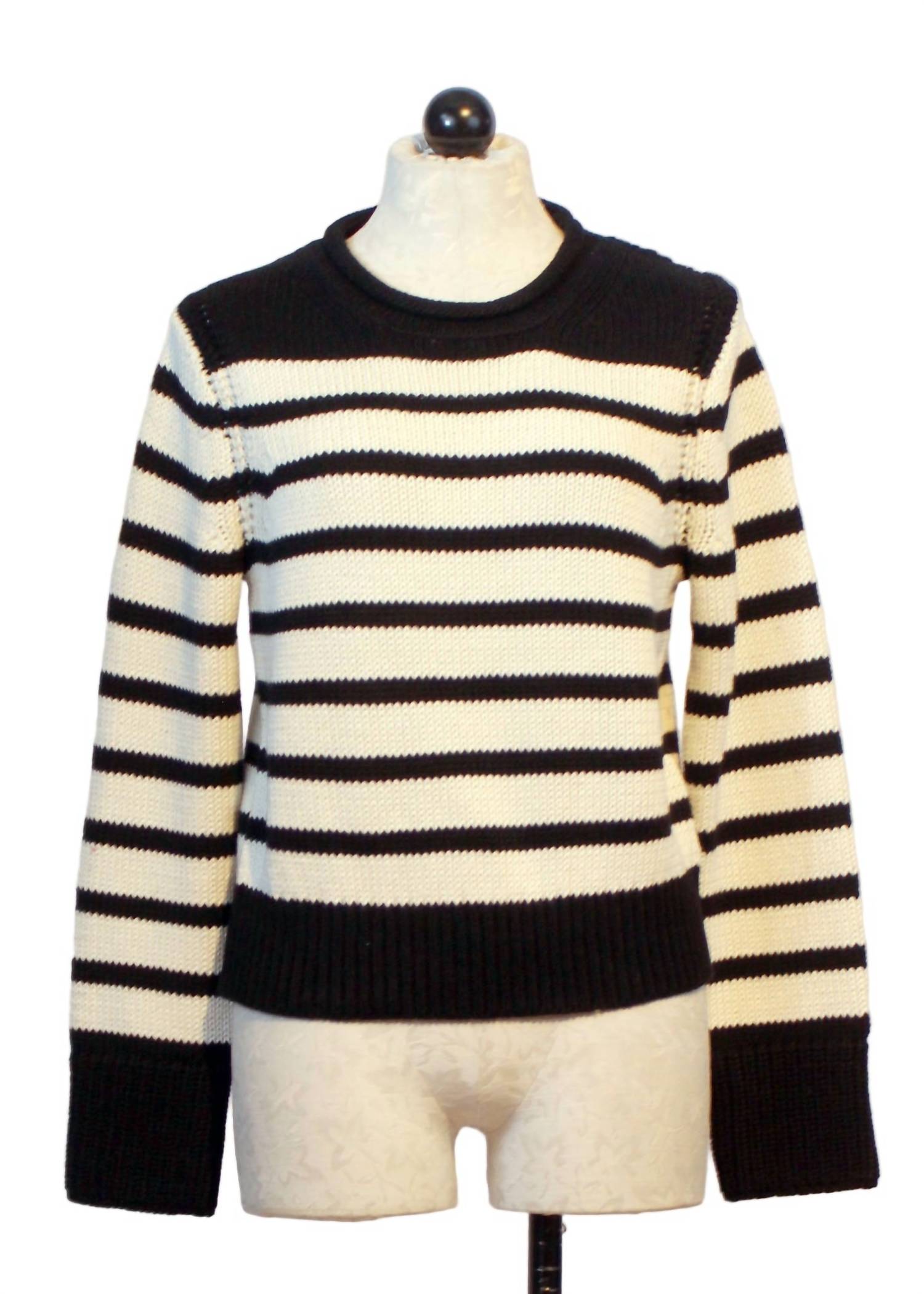 Velvet Heart Ridley Striped Sweater in bandit stripe - women's sweater - detail view