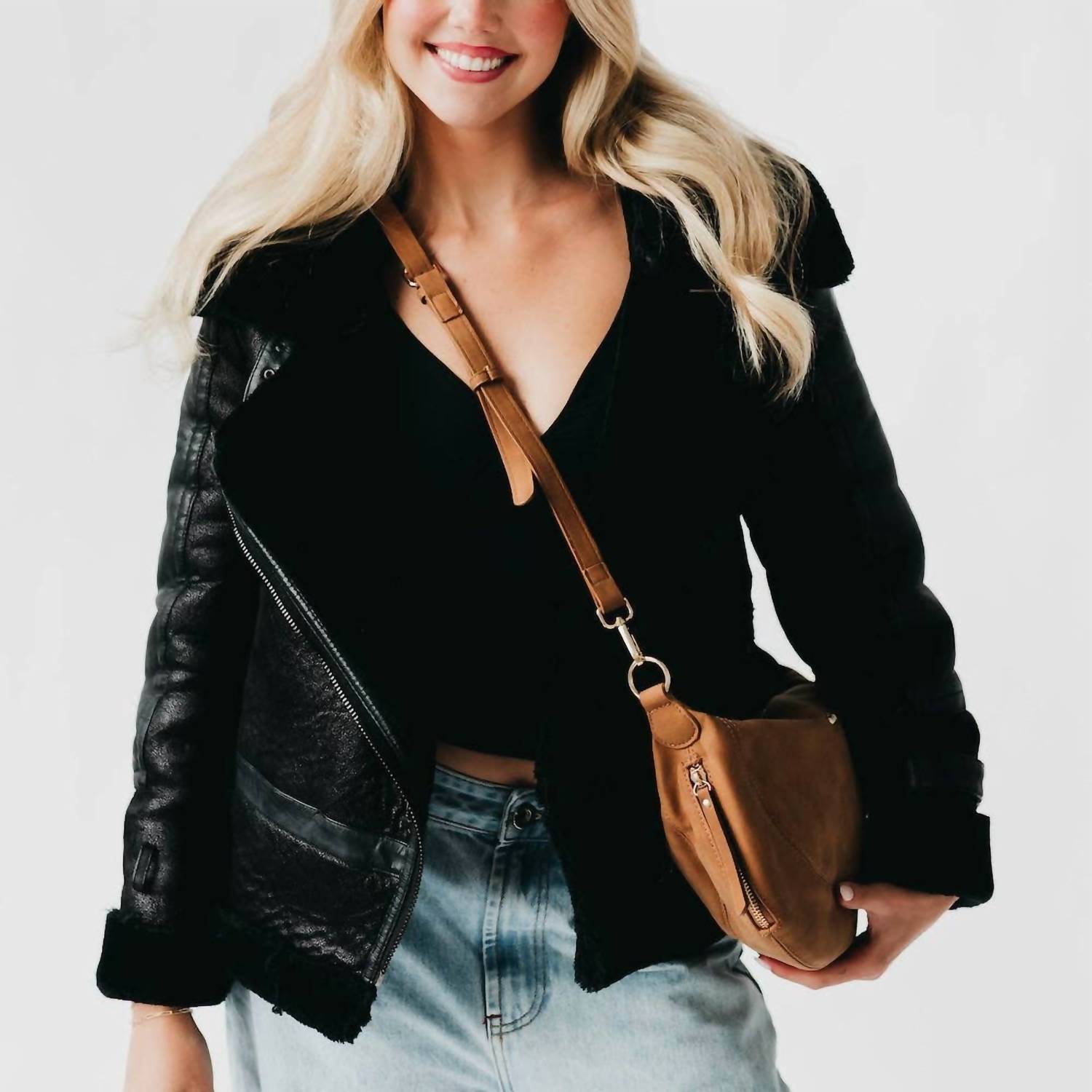 Pretty Simple - Women's Netty Nubuck Crossbody Bag