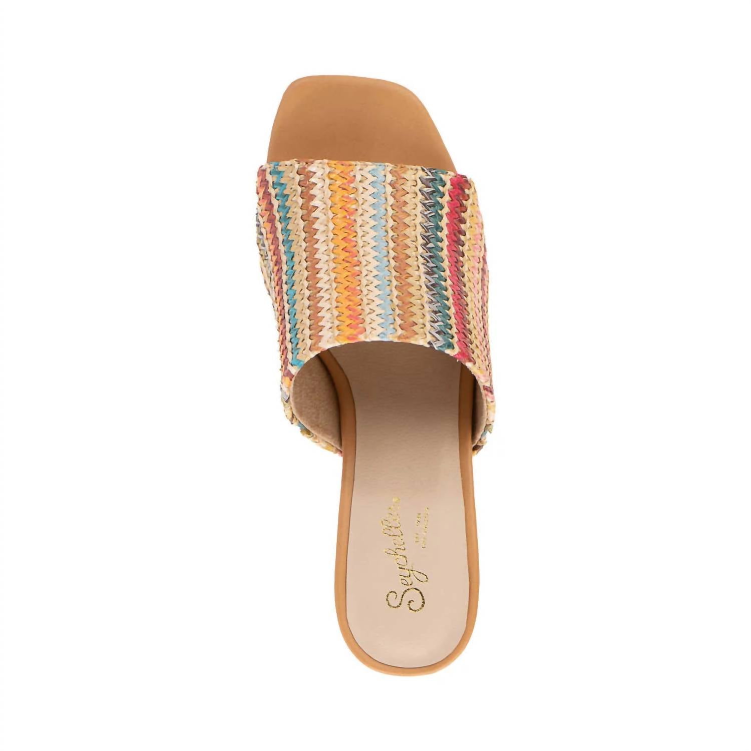 Seychelles Women's Adapt Raffia Slide Sandals in multi - women's sandal - alternate view