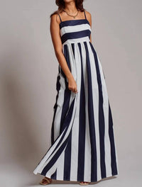 Urban Daizy - Vertical Stripe Smocked Back Maxi Dress