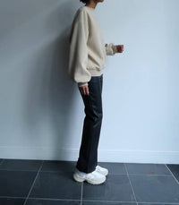 Crescent - Vegan Leather Straight Leg Moto Pants