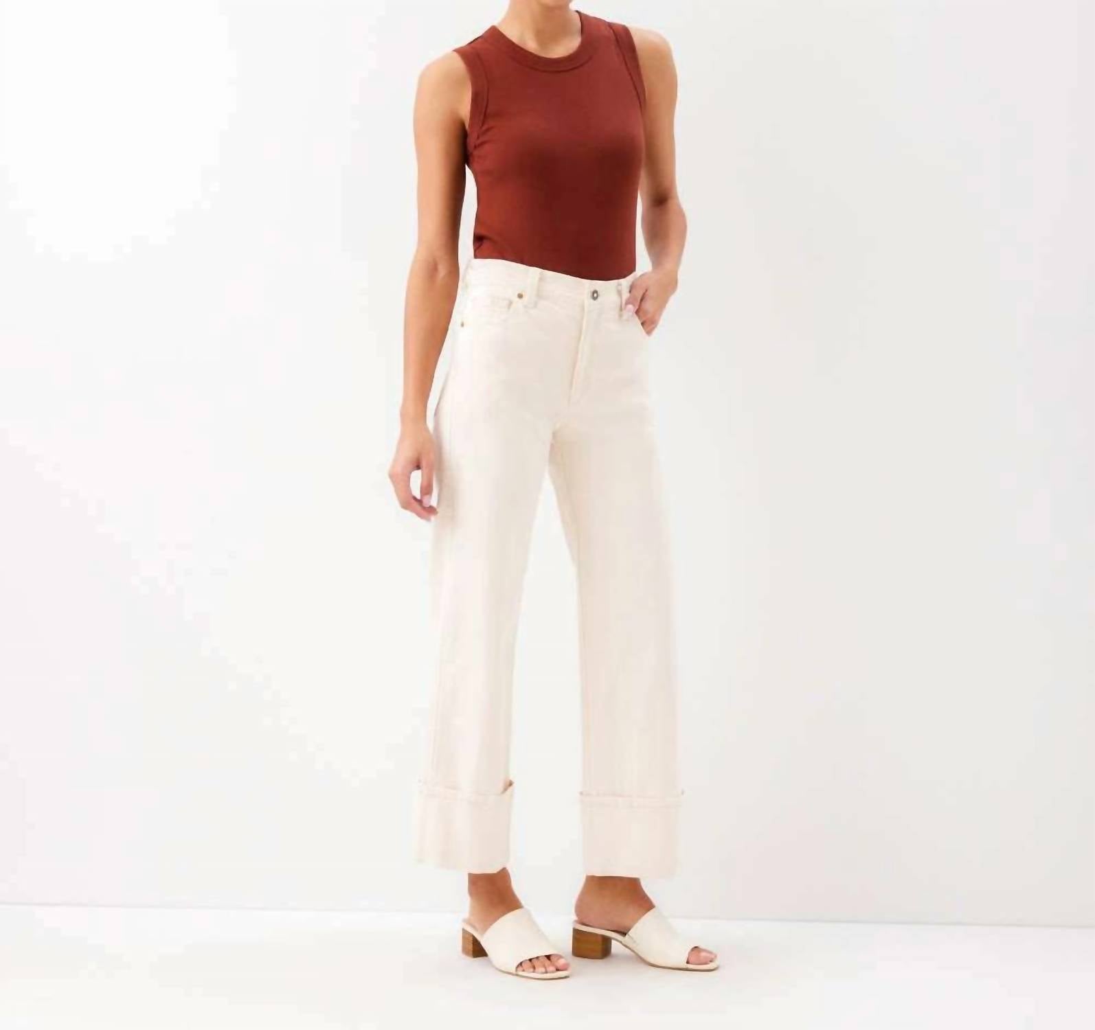 Karen Kane - Cuffed Cropped Jeans