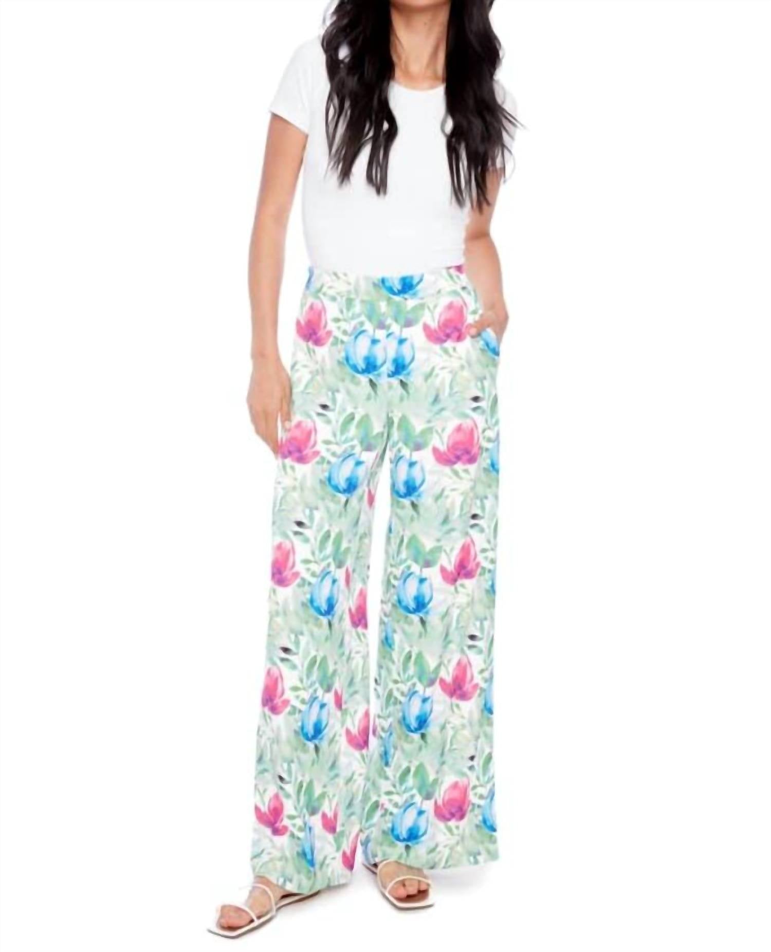 I Love Tyler Madison Fiona Wide Leg Pant in camellia - women's pants