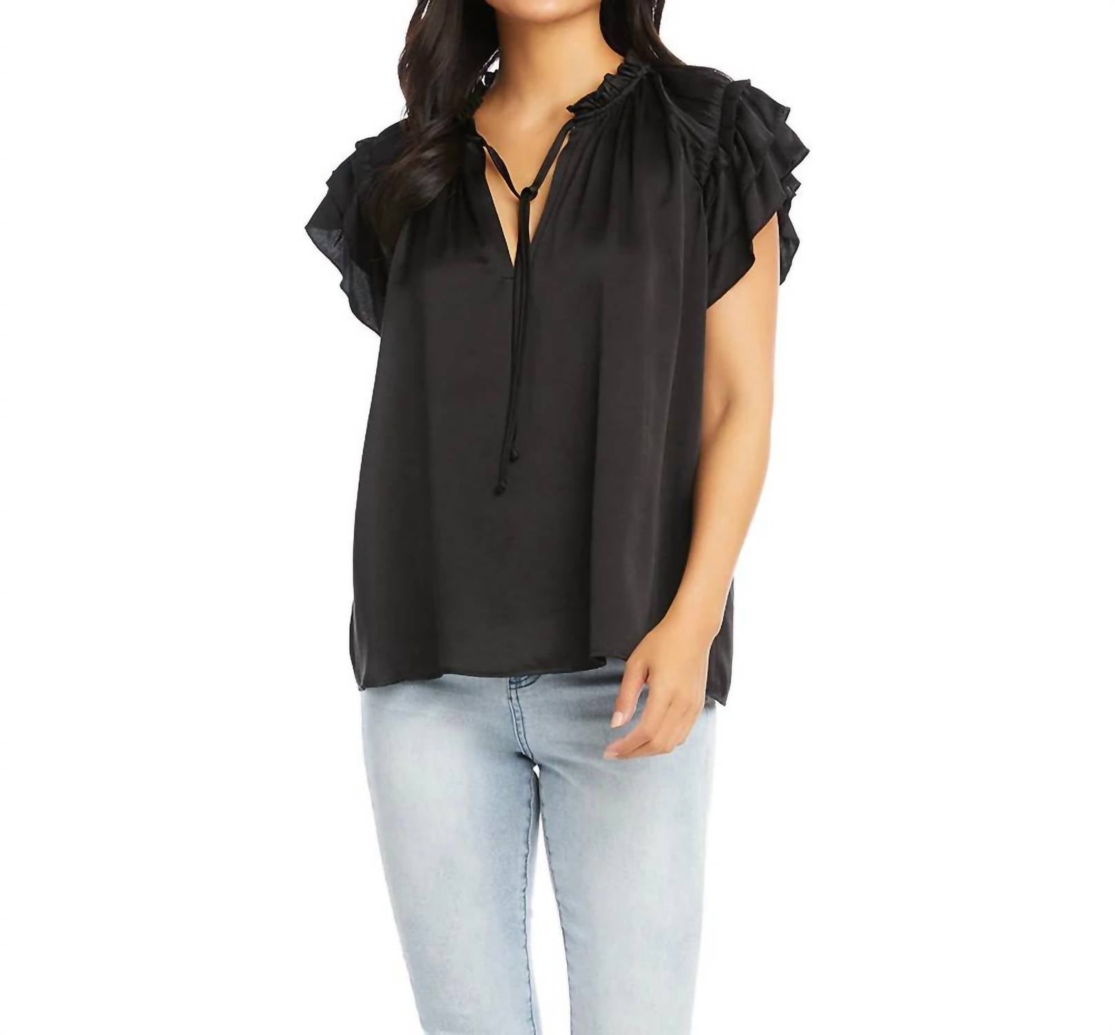 Karen Kane - Bethany Flutter Sleeve Top