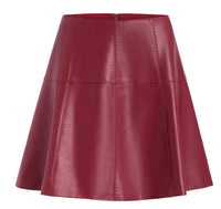 Marie Oliver Crawford Vegan Leather Mini Skirt in brick - women's skirt - view 4
