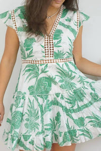 NIBI MTK Shayna Mini Dress in paradise green - women's dress - alternate view