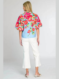 Elizabeth James The Label - Edie Elastic Cuff Balloon Sleeves Top