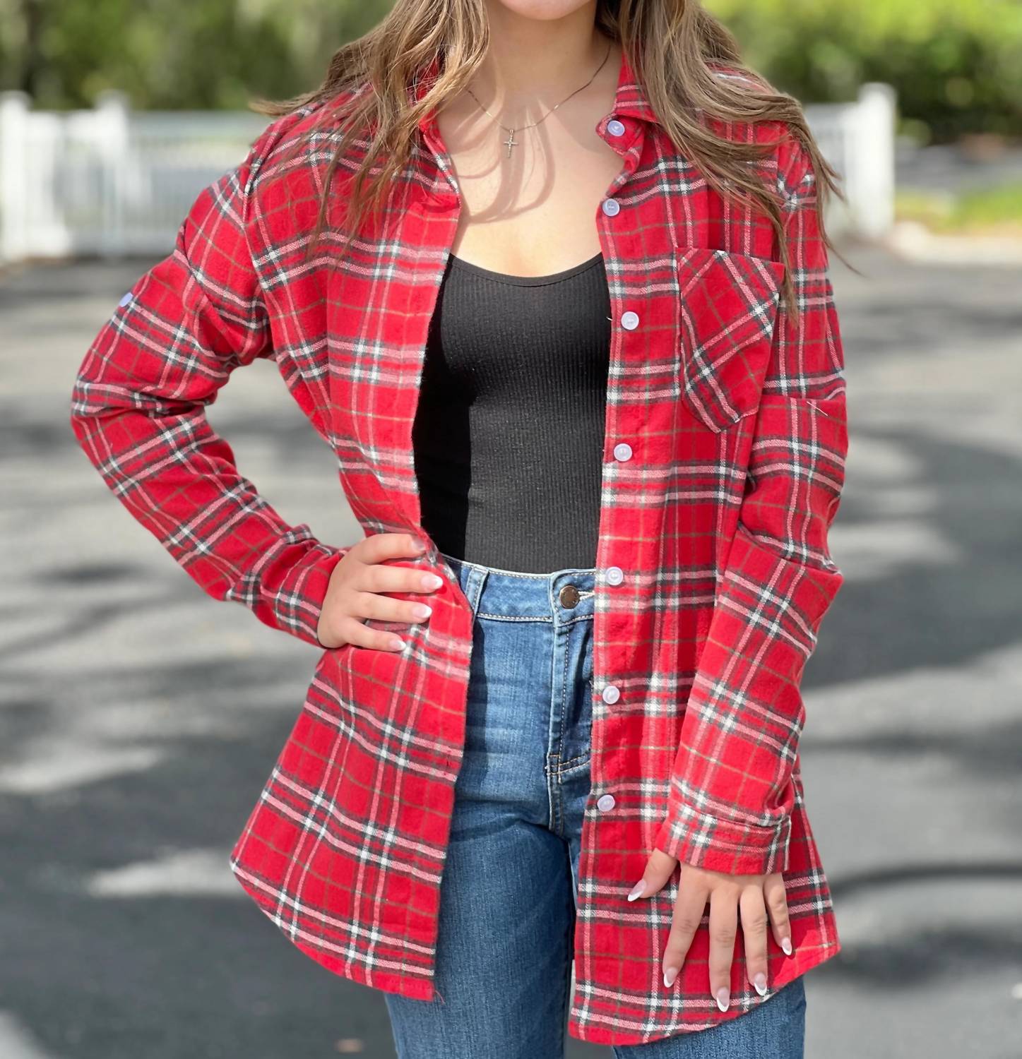 Adora - More Glam Less Grunge Flannel Top