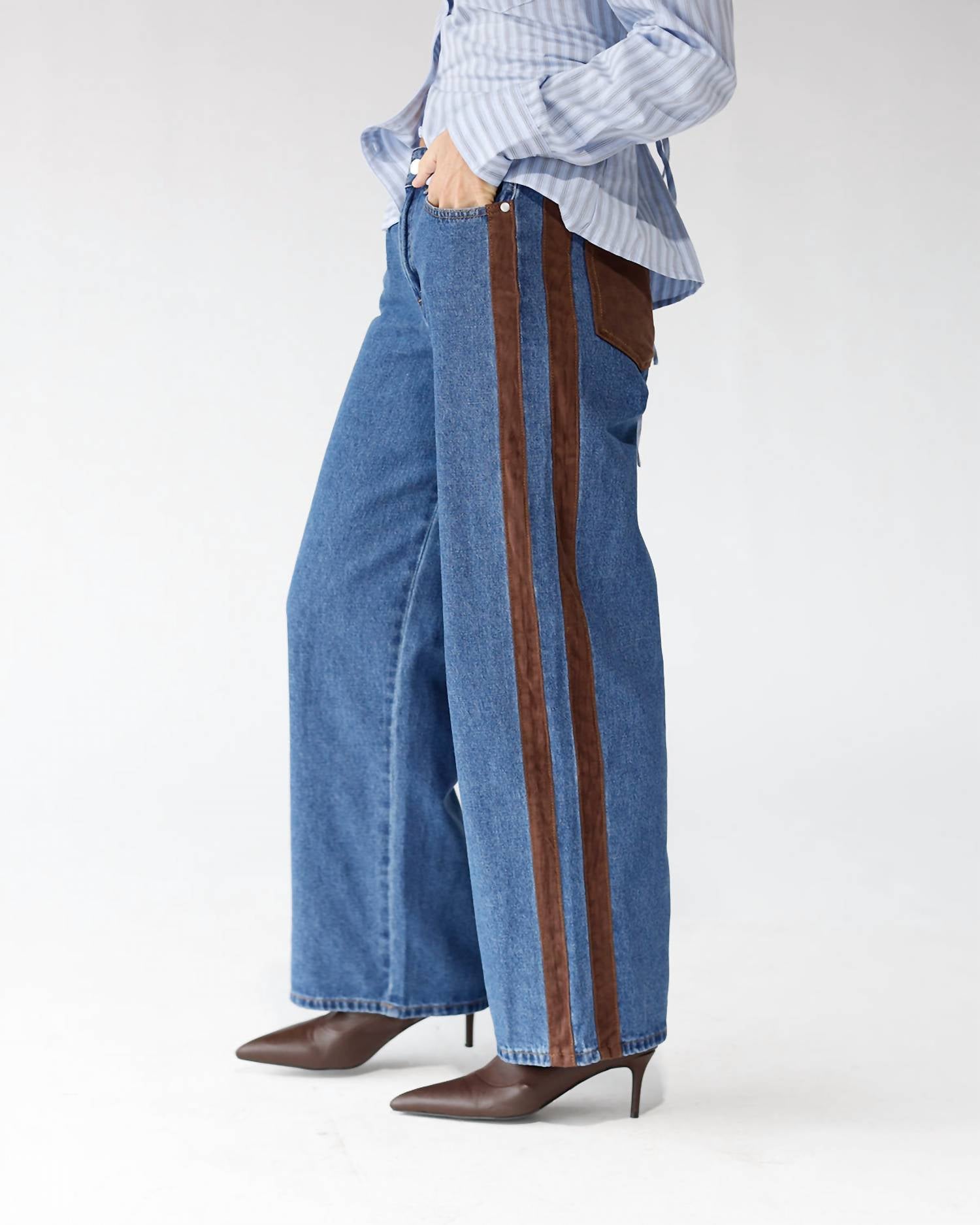 Le Lis - SUEDE AWAY WIDE LEG JEAN