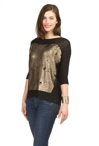 Papillon - Gold Print Sweater