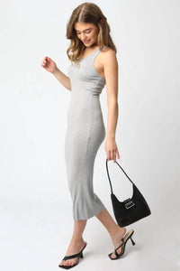 Golden - Jezebel Ribbed Racerback Bodycon Dress