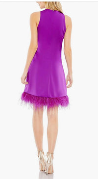 Mac Duggal - Feathered Trapeze Dress