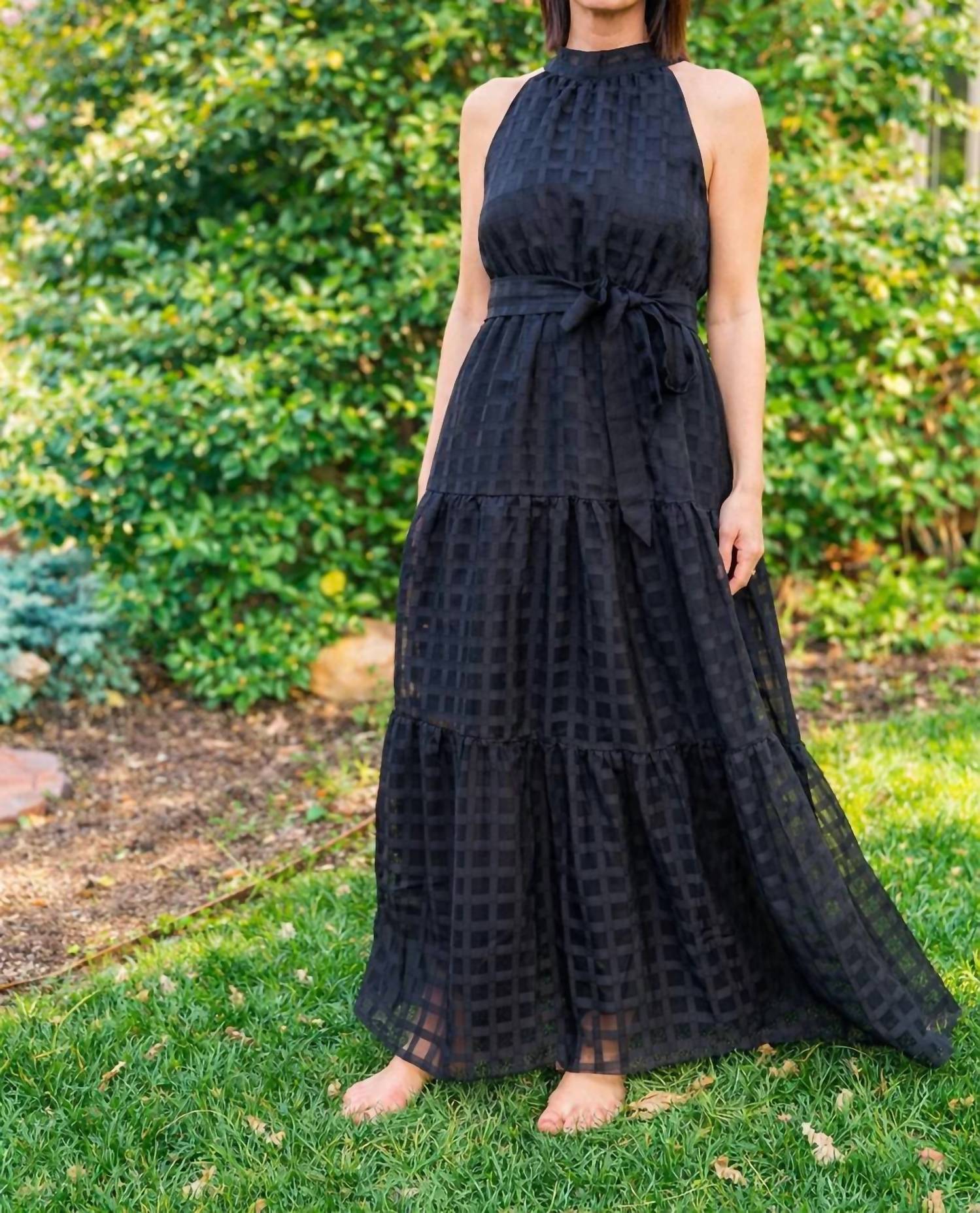 Whimsical Mimsy - Sunset Halter Maxi Dress