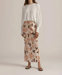 Favorite Daughter Josie Floral Maxi Skirt in bare roses - women's skirt - view 4
