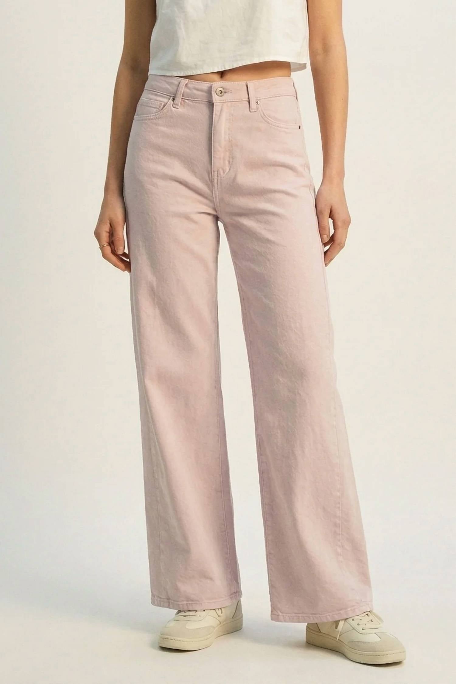 Q2 - Wide Leg Trousers With Twill