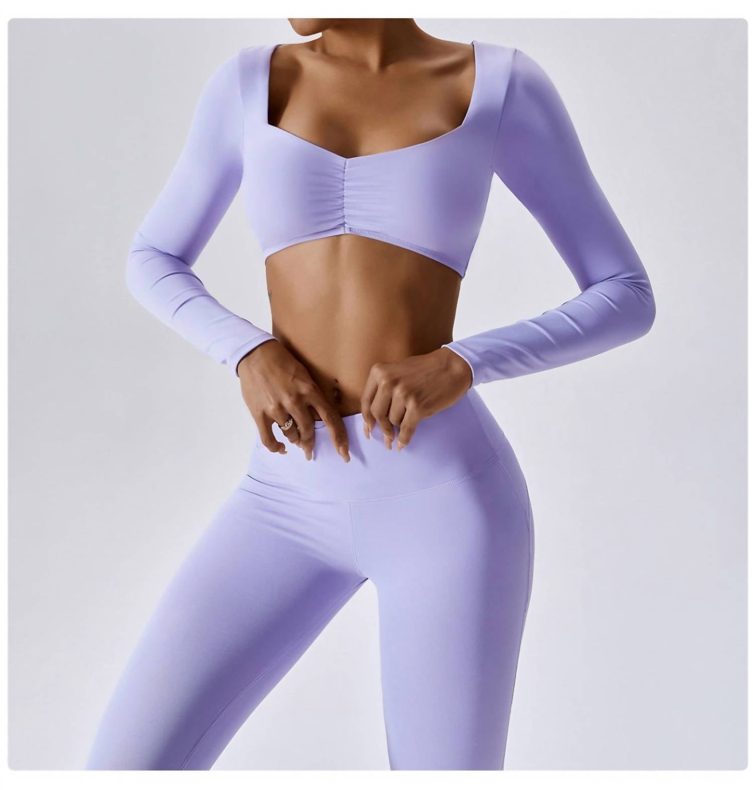 Rockstar Peach - Sophie Long Sleeve Crop Top