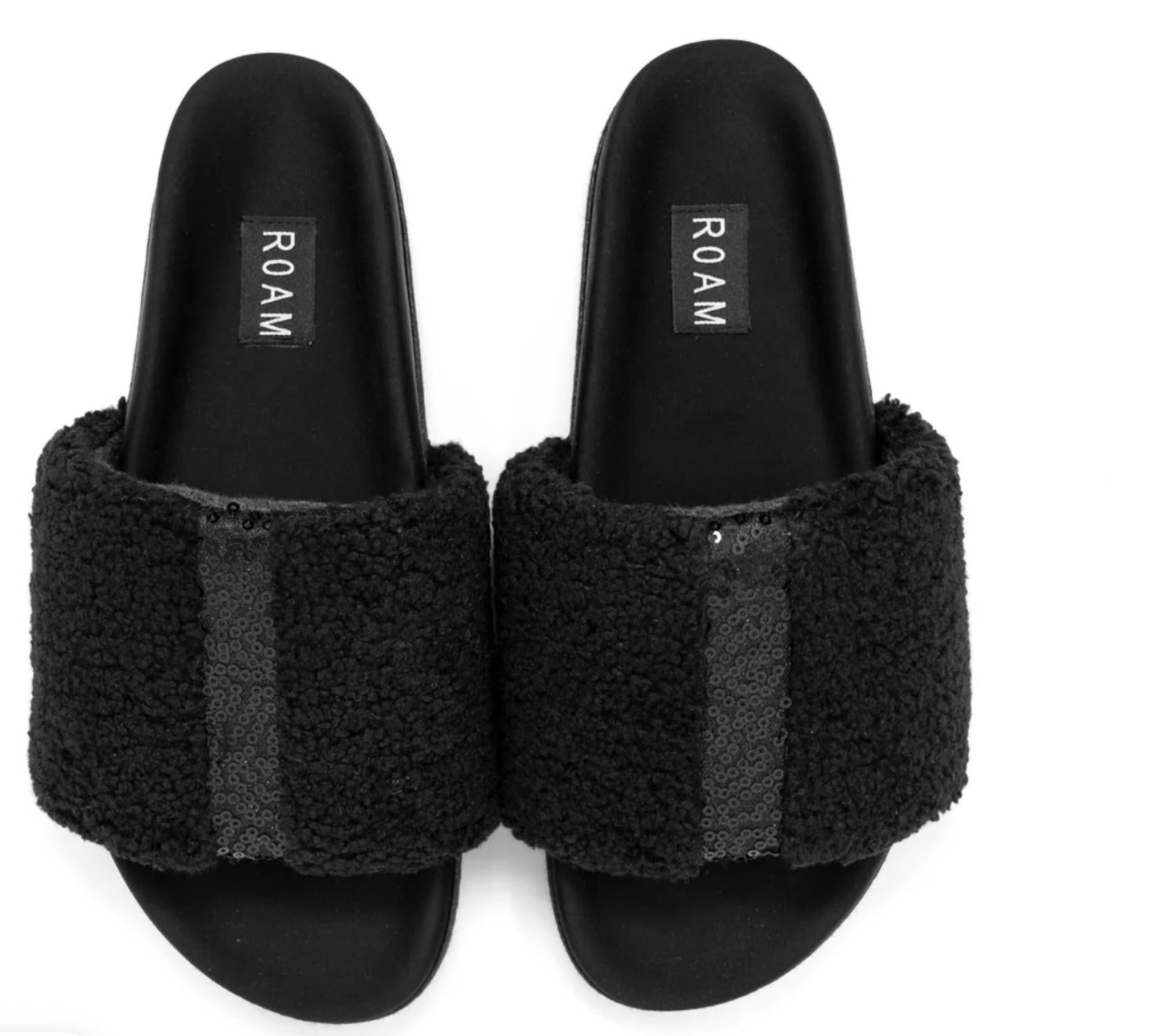 Roam - Women's Fuzzy Pailette Slider