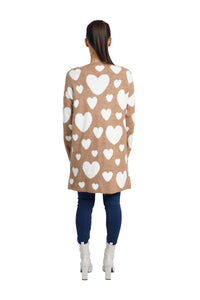 Love Token - Hearts Long Sleeve Cardigan