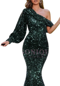 Portia&Scarlett - Single-sleeved Mermaid Evening Gown