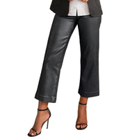 Frank & Eileen Westport Illusion Pant in platinum glitter - women's pants - detail view
