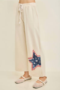 J.Her - Women's Americana Double Stars Patched Pant