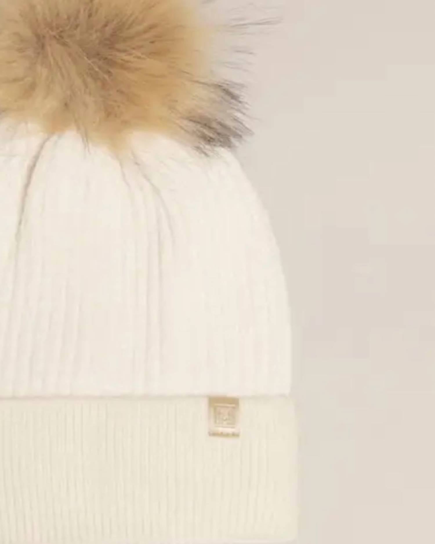 Fashion City - Unisex Winter Solid Chenille Cuff Beanie With Pom Pom