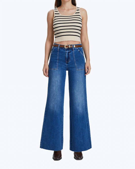 Bayeas - High Rise Utility Wide Leg Jeans