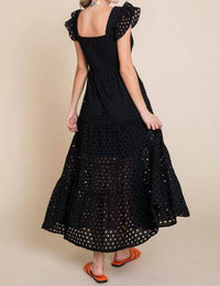 Jodifl Rebel Heart Dress in black - women's dress - detail view